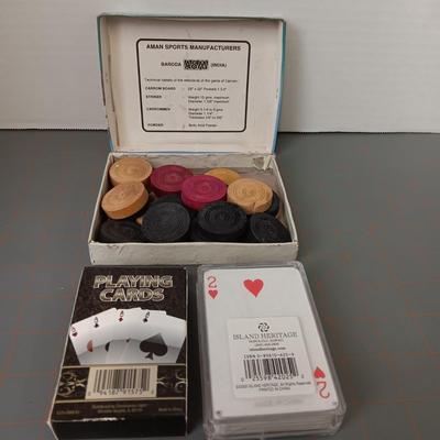 Playing Card Decks & Carrom Men
