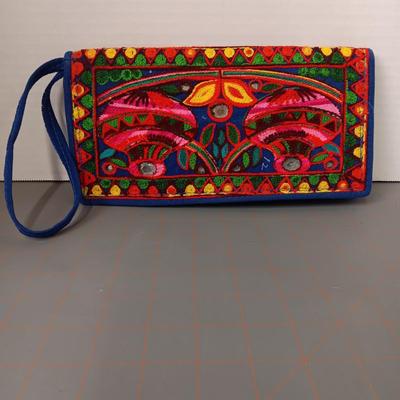 Colorful Stitched Purse