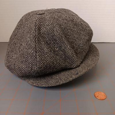 Tweed Newsboy Hat - No size 