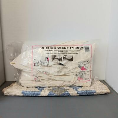 A B Contour Pillow with Cases and Quilted Pillow Case