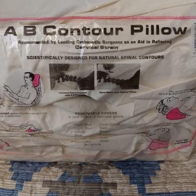 A B Contour Pillow with Cases and Quilted Pillow Case