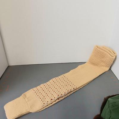 Wolverine Outdoor Socks, Leg Warmers, Trapper Hat (size 6), and Scarf