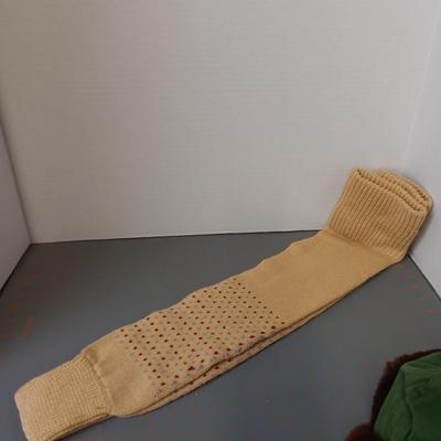 Wolverine Outdoor Socks, Leg Warmers, Trapper Hat (size 6), and Scarf