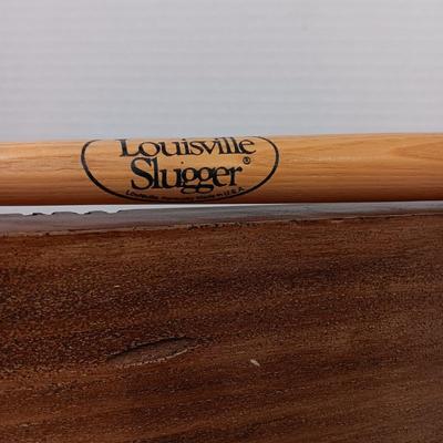 West Elm Floating Shelf and Little Slugger Wooden Bat