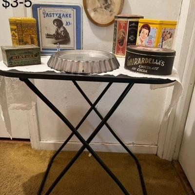  $3-$5 each Vintage tins and metal  pie plate
