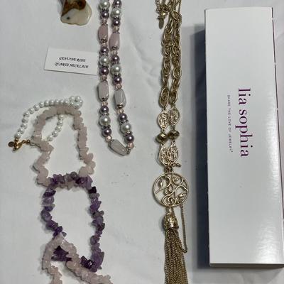 Lia Sophia and Rose Quartz jewelry