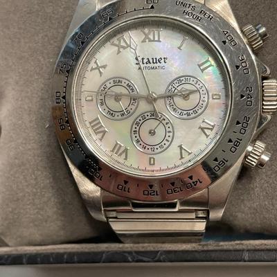 Stauer Mother of Pearl face menâ€™s watch