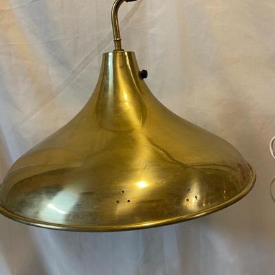 Brass hanging light 15in round