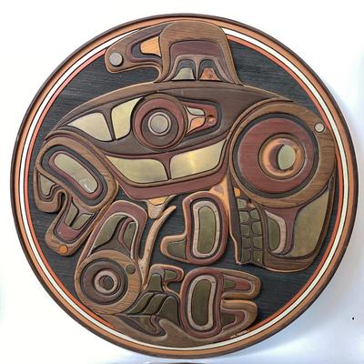 1950 Large Mixed Woods and Metal Artwork by Dick Fichter