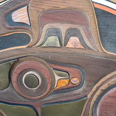 1950 Large Mixed Woods and Metal Artwork by Dick Fichter