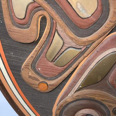 1950 Large Mixed Woods and Metal Artwork by Dick Fichter