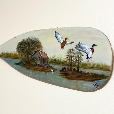 Solid Wood Hand Painted Paddle ~ Wall Art