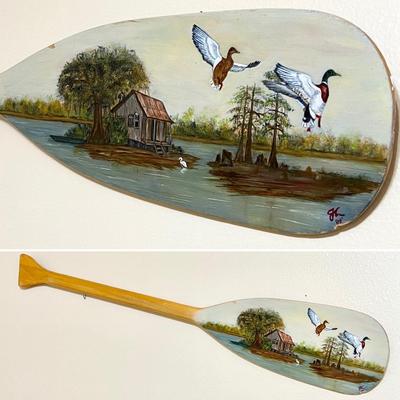Solid Wood Hand Painted Paddle ~ Wall Art