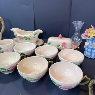 Franciscan Desert Rose 1940 ceramics cups, pitchers