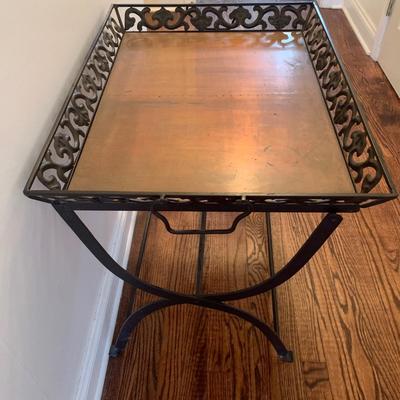 Unique Wrought Iron Tray Table (LR-KW)