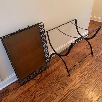 Unique Wrought Iron Tray Table (LR-KW)