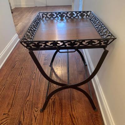 Unique Wrought Iron Tray Table (LR-KW)