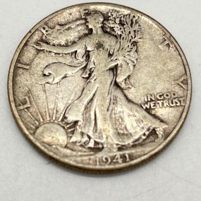 Lot 338J: Silver U.S. Half Dollars - 1 Walking Liberty, 2 Benjamin Franklin, 4 90% Silver JFK, 1 40% JFK