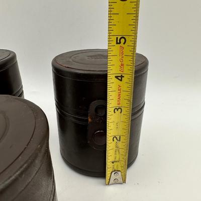 Vintage Nippon Kogaku Tokyo Leather Boxes for Lens