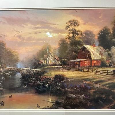 Thomas Kincade Sunset at Riverbend Farm Limited Edition Signed & Numbered 2730/4850