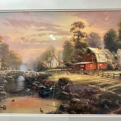 Thomas Kincade Sunset at Riverbend Farm Limited Edition Signed & Numbered 2730/4850