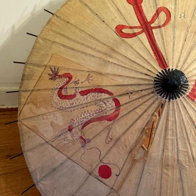 Antique Paper & Bamboo Parasol