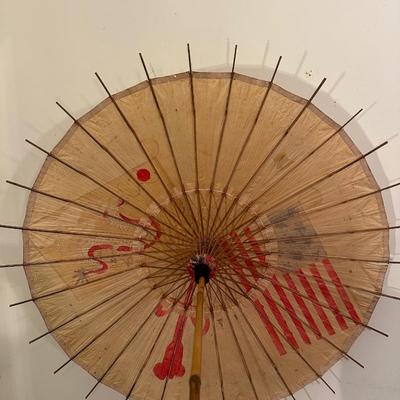 Antique Paper & Bamboo Parasol