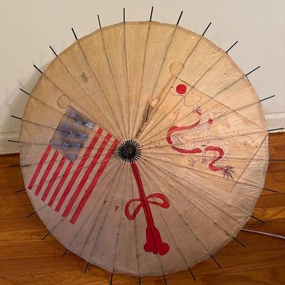 Antique Paper & Bamboo Parasol