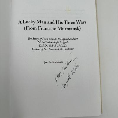 SIGNED A Lucky Man and His Three Wars Book #54 of 100.