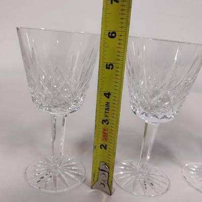 Waterford Crystal Claret Wine Glasses- Set of Four- Possibly Lismore Pattern