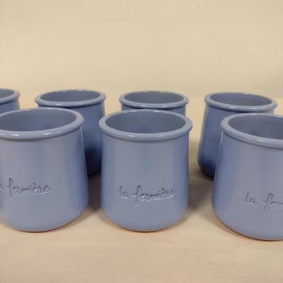 Cermer Glazed Terra Cotta Yogurt Pots- La Fermiere- Set of Eight