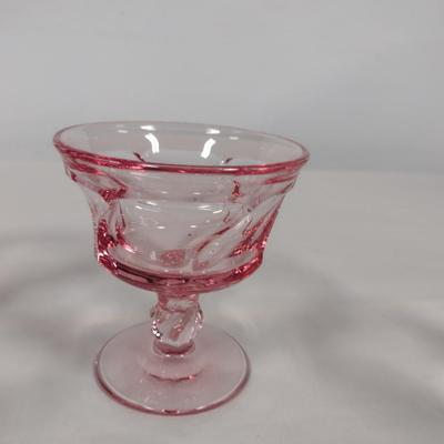 Vintage Fostoria Jamestown Pink Champagne/Sherbet Glasses- Set of Eight