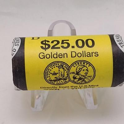 2007 D U.S. Mint Uncirculated Sacagawea $25 Unopened Roll of $1 Coins (#106)