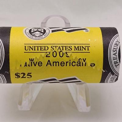 2009 P U.S. Mint Uncirculated Sacagawea $25 Unopened Roll of $1 Coins (#107)