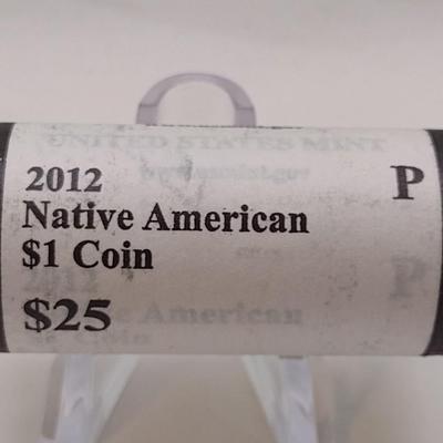 2012 P U.S. Mint Uncirculated Sacagawea $25 Unopened Roll of $1 Coins (#109)