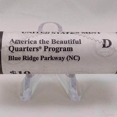 2015 D U.S. Mint Uncirculated America the Beautiful Blue Ridge Parkway Unopened $10 Roll of Quarters (#111)