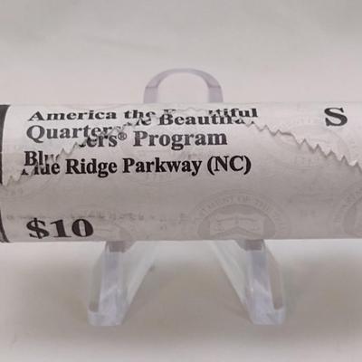 2015 S U.S. Mint Uncirculated America the Beautiful Blue Ridge Parkway, NC Unopened $10 Roll of Quarters (#112)