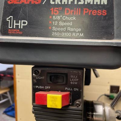 Sears Craftsman 15â€ drill press 1 HP