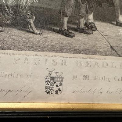 The Parish Beadle 1877 Engraving Framed