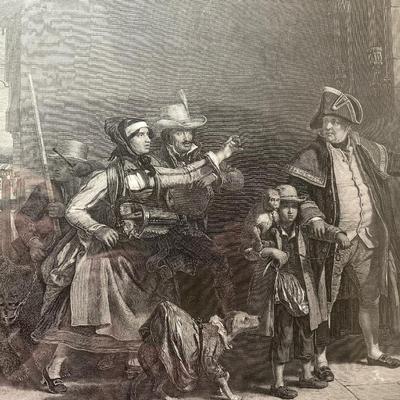 The Parish Beadle 1877 Engraving Framed