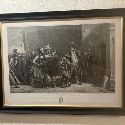 The Parish Beadle 1877 Engraving Framed