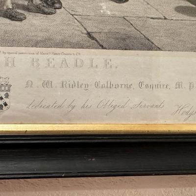 The Parish Beadle 1877 Engraving Framed