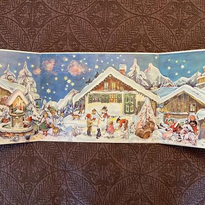 5- Vintage German fold out Advent Calandars.