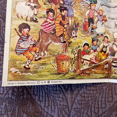 5- Vintage German fold out Advent Calandars.