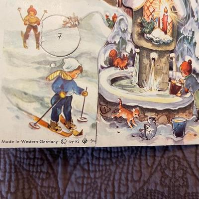5- Vintage German fold out Advent Calandars.