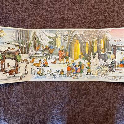 5- Vintage German fold out Advent Calandars.