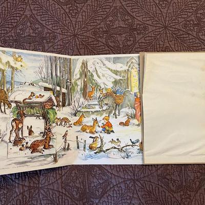 5- Vintage German fold out Advent Calandars.