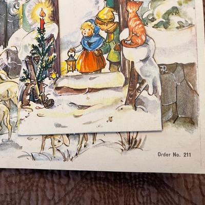 5- Vintage German fold out Advent Calandars.