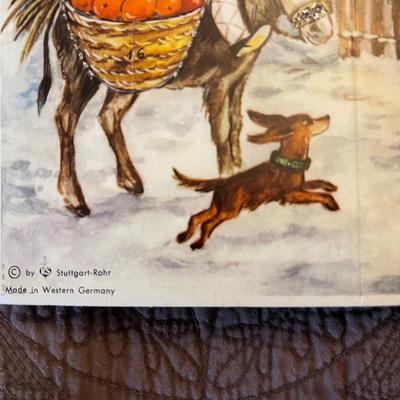 5- Vintage German fold out Advent Calandars.