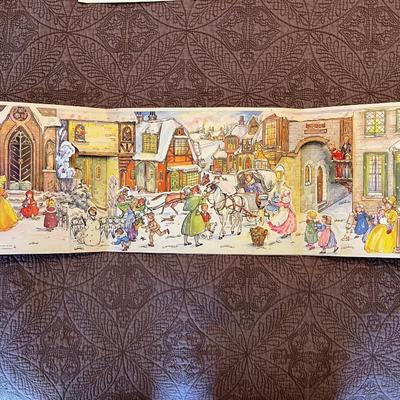 5- Vintage German fold out Advent Calandars.